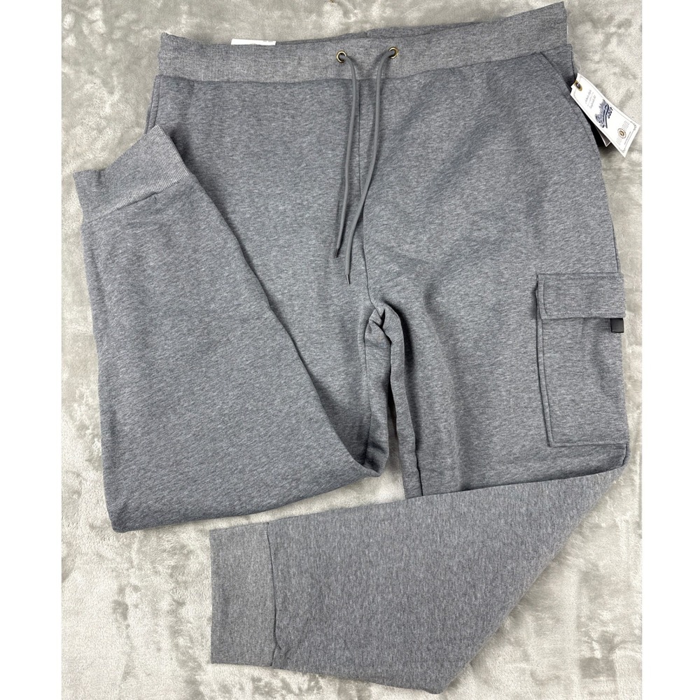Brooklyn's Best Mens 3XL Heather Charcoal Gray Cargo Jogger Sweatpants 1003581